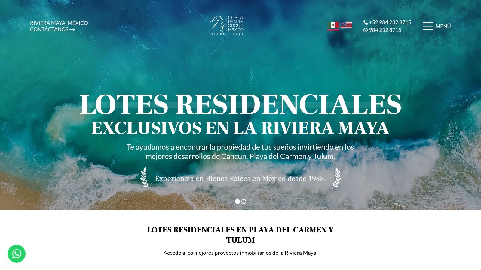 Screenshot from https://costarealtygroupmexico.com